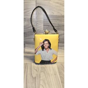 yellow Michelle Obama clutch handbag